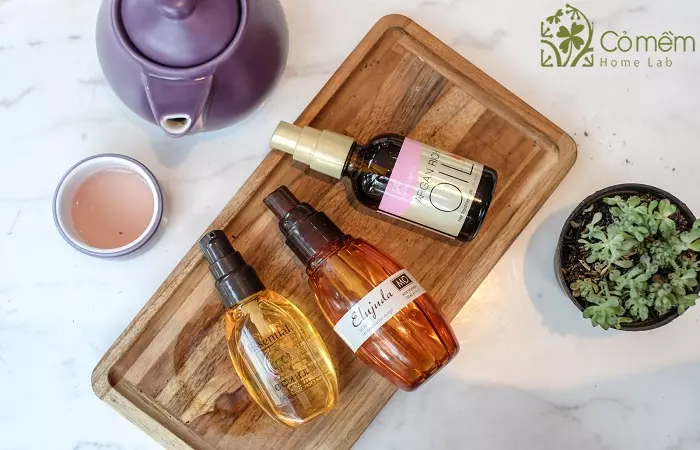 Serum duong toc kho xo Lucido – L Argan Rich Oil giup chong lao hoa toc tu sau ben trong