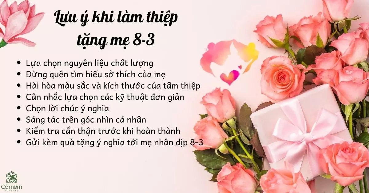 cách làm thiệp 8-3 tặng mẹ đơn giản