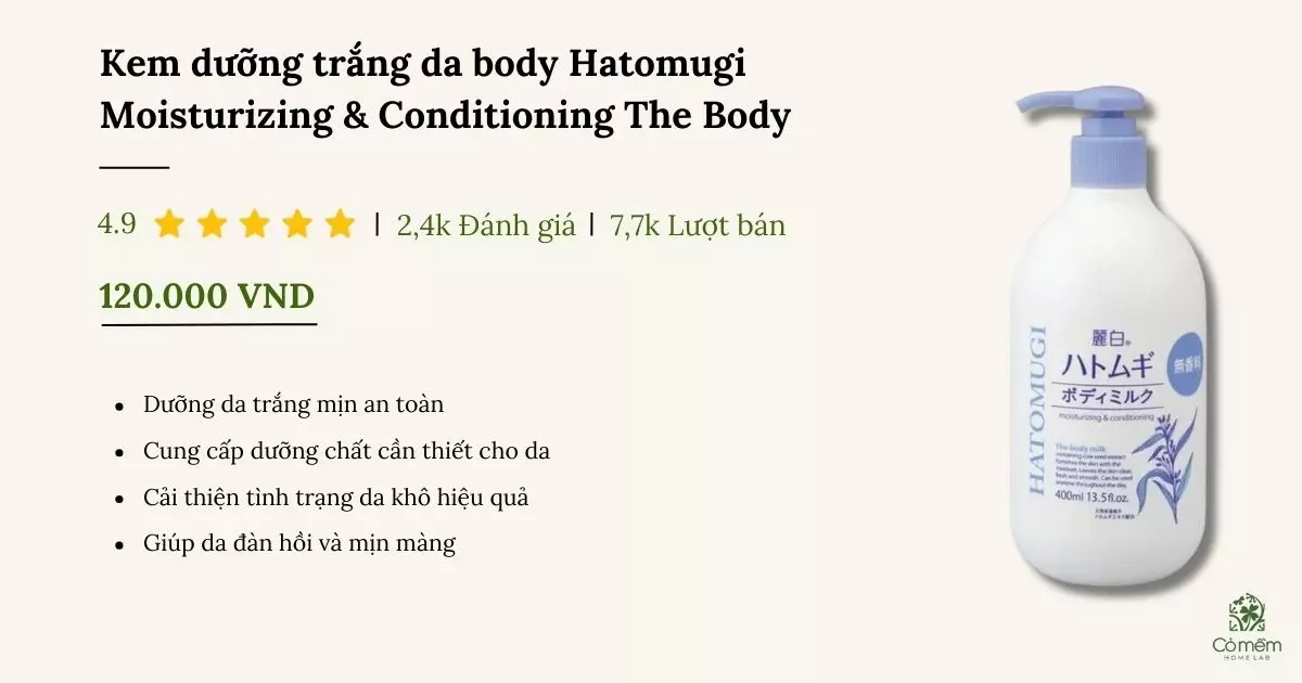 kem dưỡng trắng da body