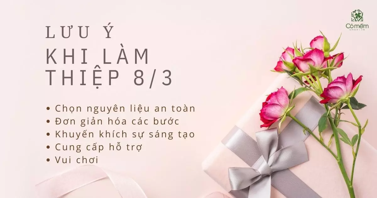 làm thiệp 8/3 cho trẻ mầm non