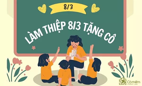 làm thiệp 8/3 tặng cô giáo