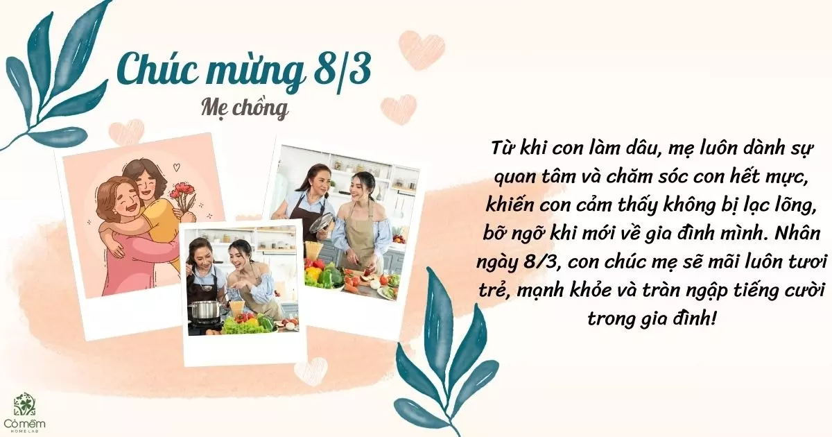 lời chúc 8 3 cho mẹ chồng