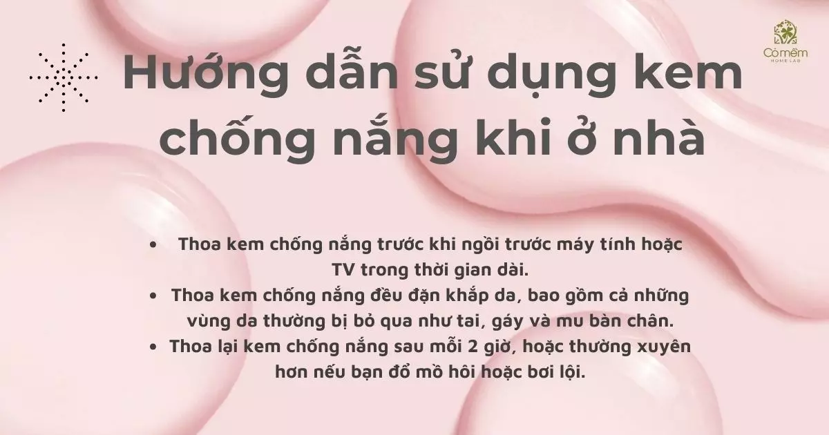 có nên dùng kem chống nắng khi ở nhà