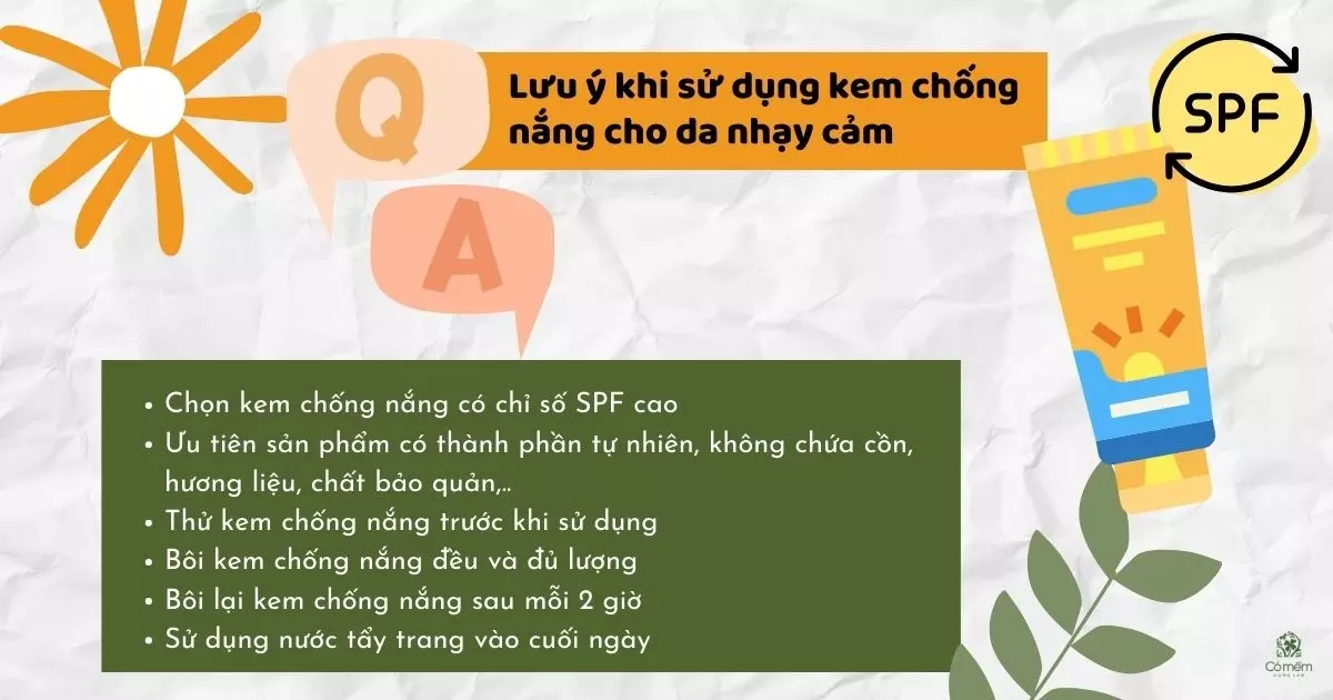 kem chống nắng cho da nhạy cảm