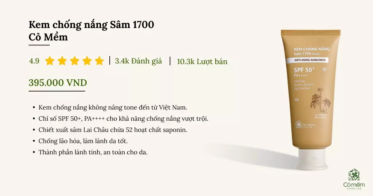 kem chống nắng không nâng tone