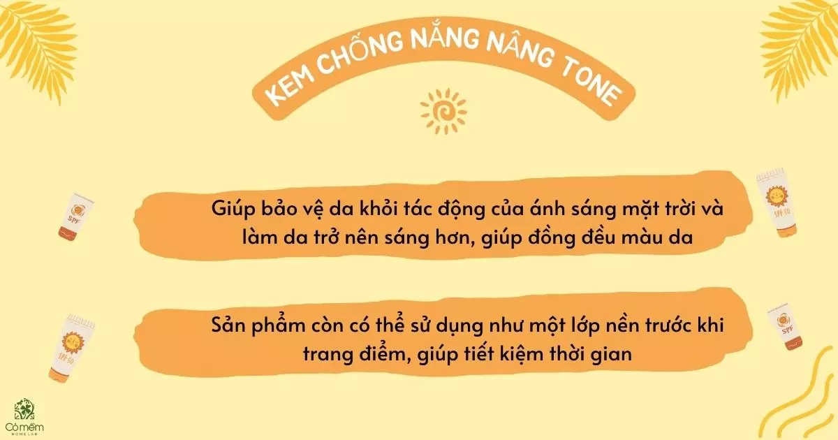 kem chống nắng nâng tone