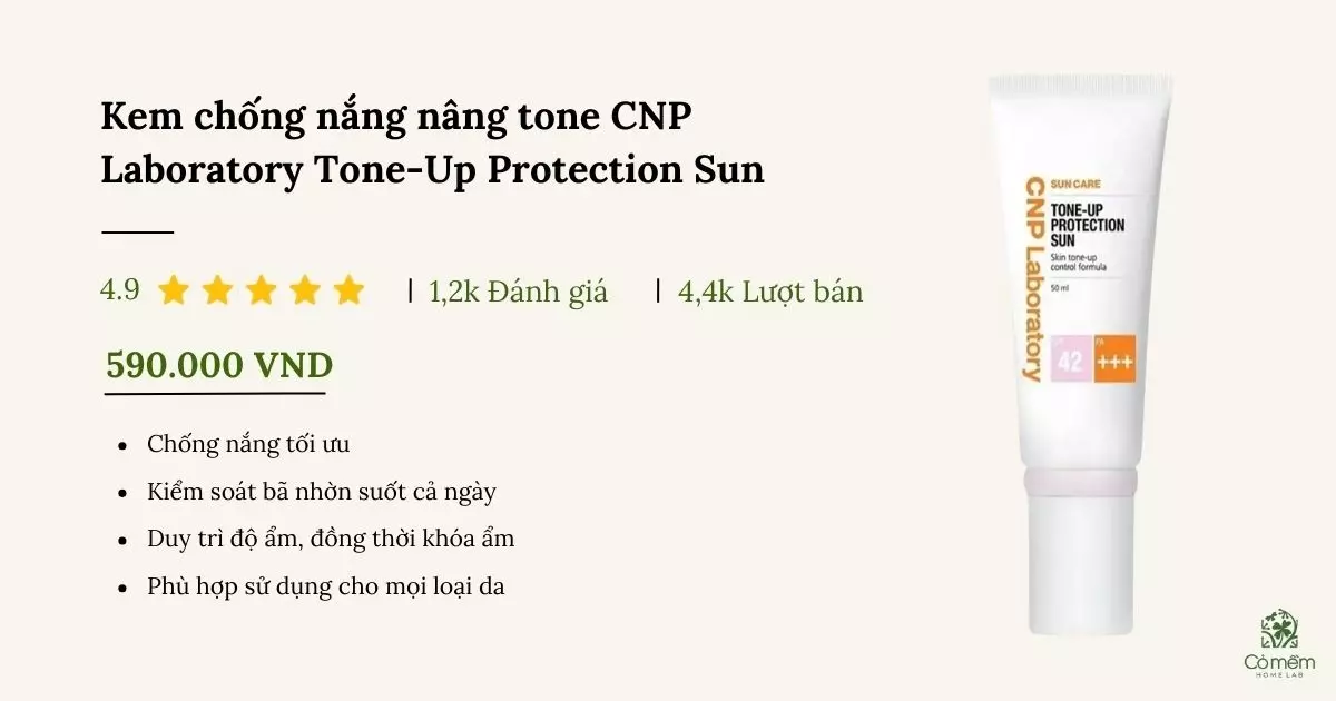 kem chống nắng nâng tone