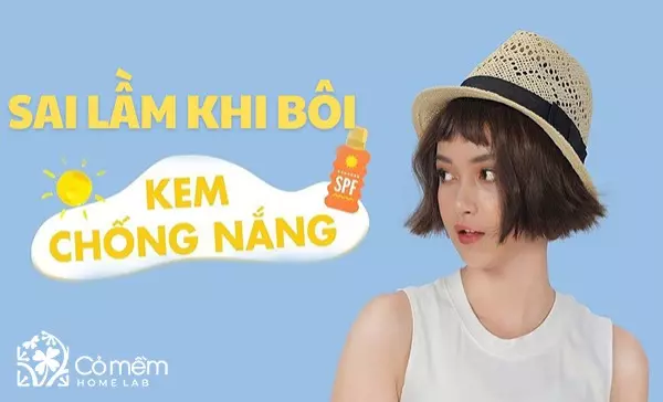 sai lầm khi bôi kem chống nắng