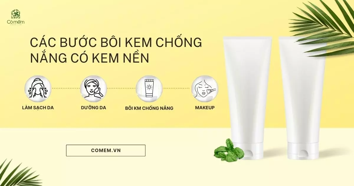 bôi kem chống nắng trước hay sau kem nền