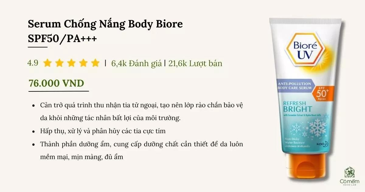 kem chống nắng body