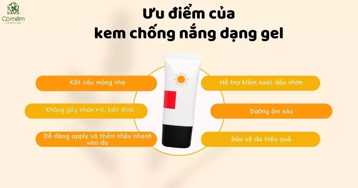 kem chống nắng dạng gel