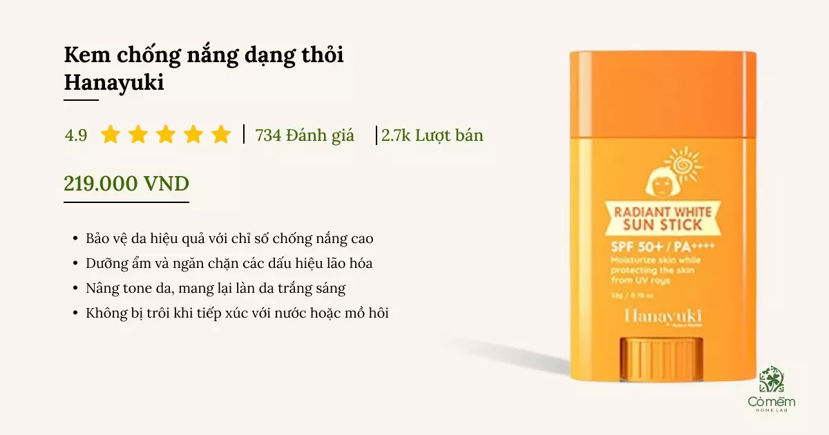 kem chống nắng dạng thỏi