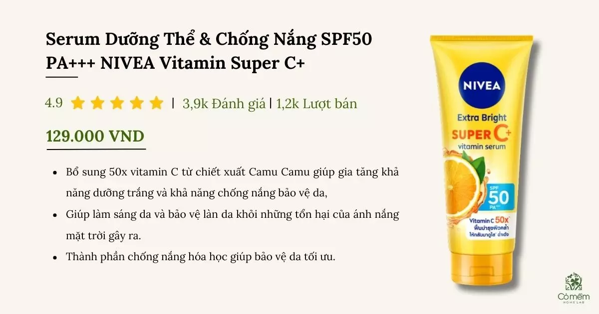 kem chống nắng vitamin c