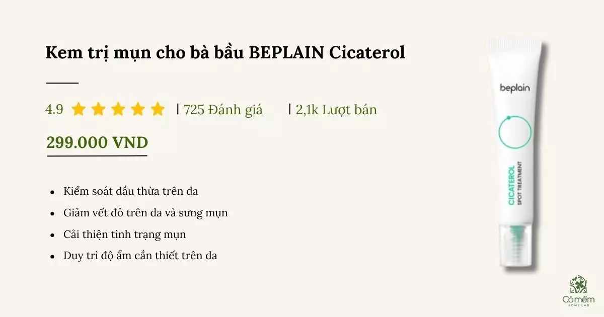 kem trị mụn cho bà bầu