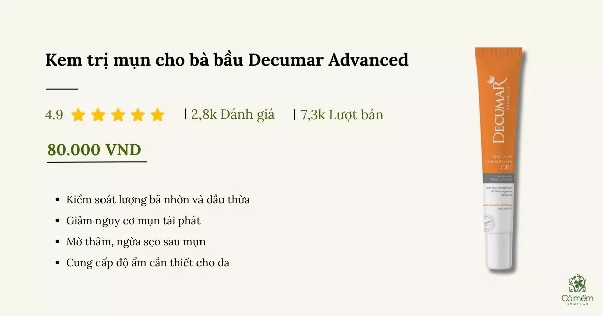 kem trị mụn cho bà bầu