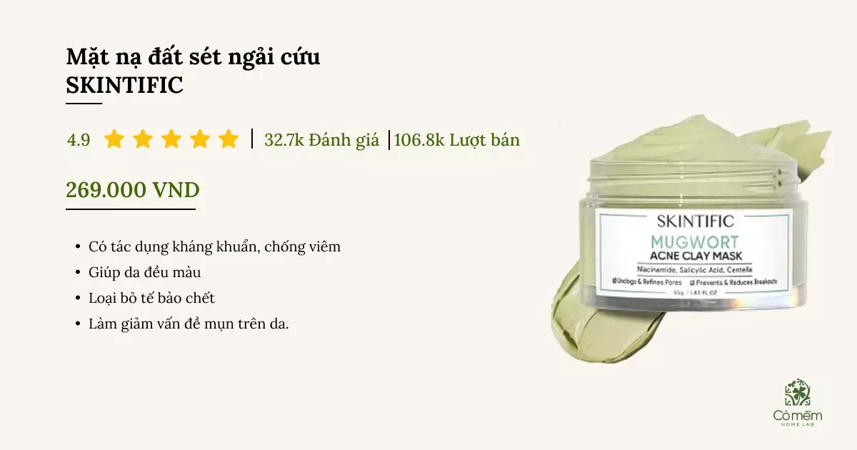 mặt nạ đất sét trị mụn đầu đen