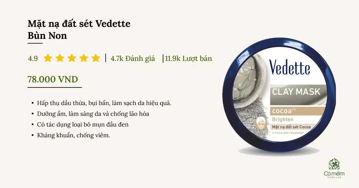 mặt nạ đất sét trị mụn đầu đen