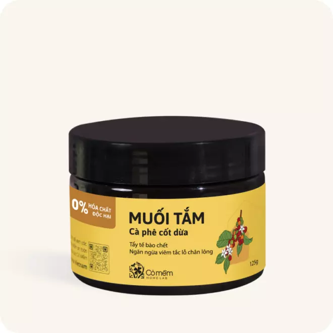 Muối Tắm Tẩy Da Chết Body Cafe Cốt Dừa 125G