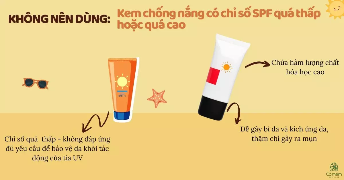 những loại kem chống nắng không nên dùng