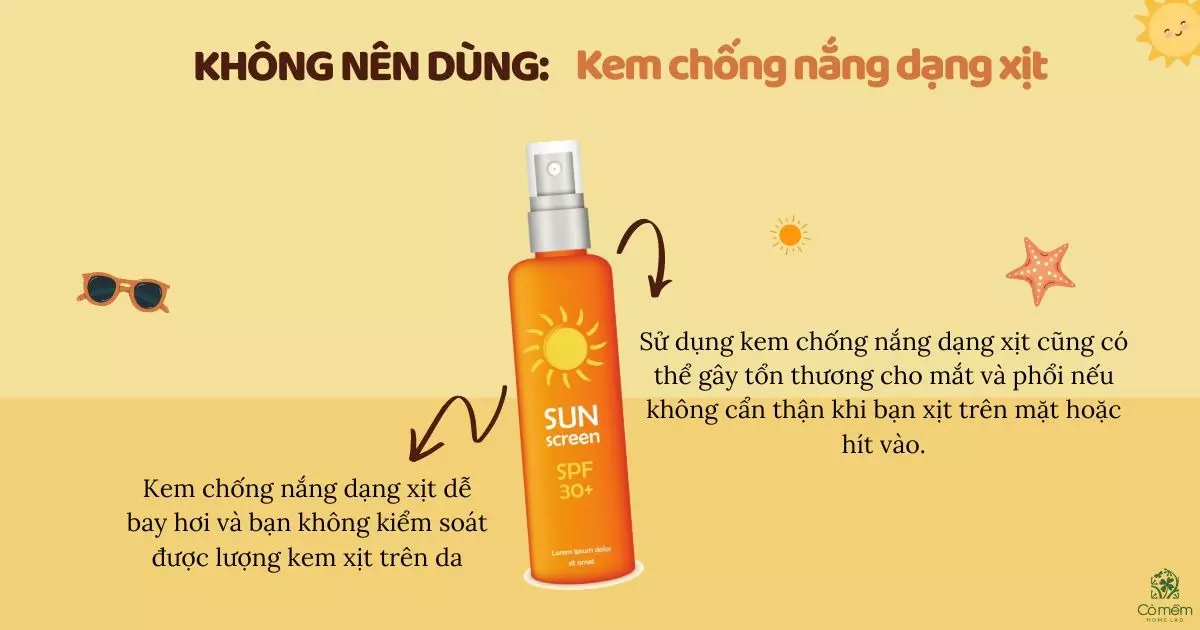 những loại kem chống nắng không nên dùng