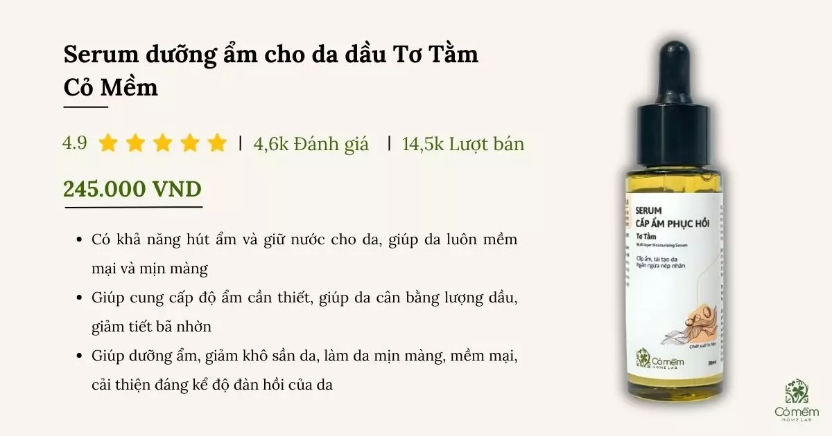 serum dưỡng ẩm cho da dầu