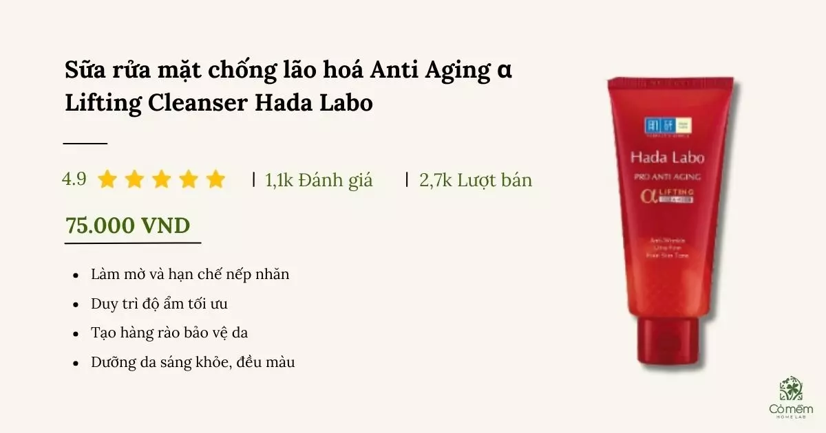 sữa rửa mặt chống lão hóa