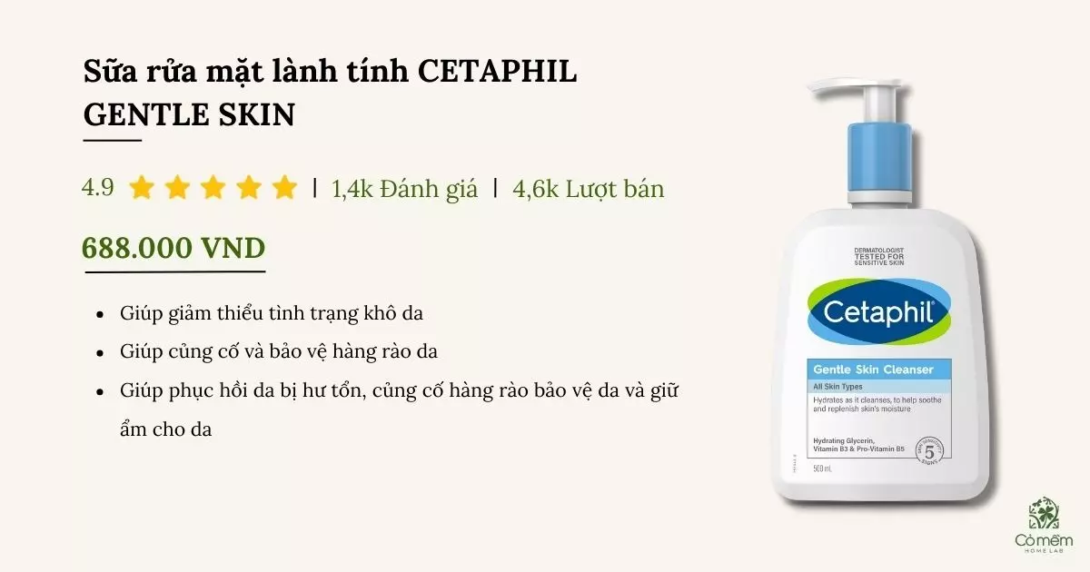 sữa rửa mặt lành tính