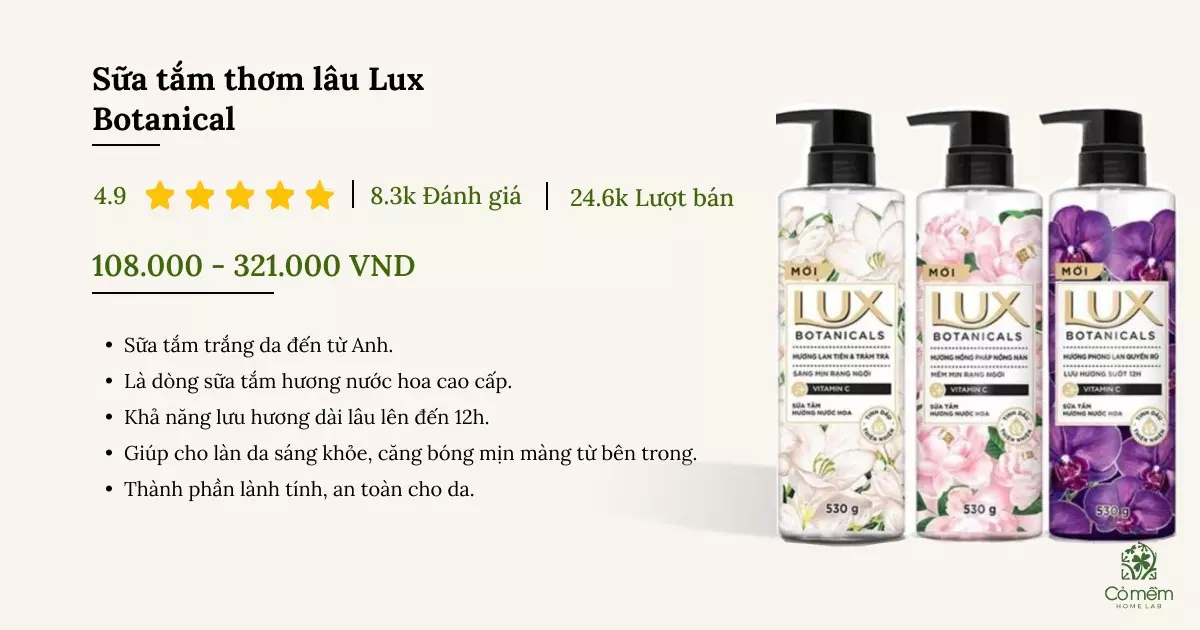 sữa tắm thơm lâu