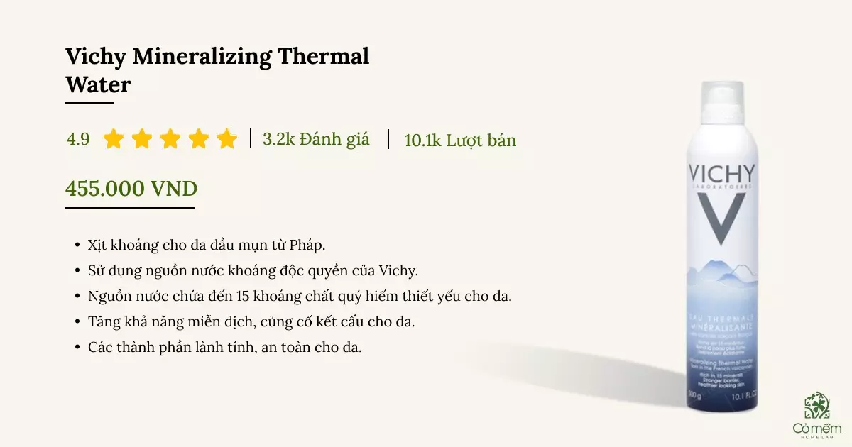 xịt khoáng cho da dầu mụn