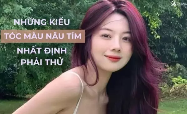 1001 kiểu tóc màu nâu tím nhất định phải thử trong 2025