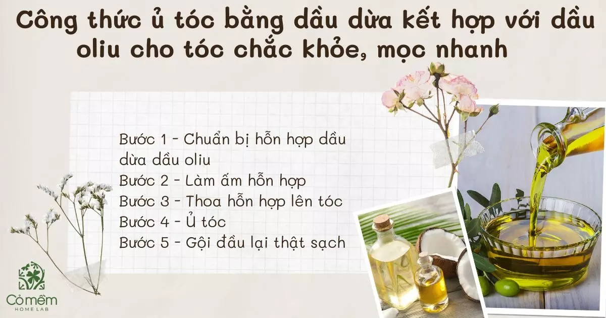 cách sử dụng dầu dừa cho tóc mọc nhanh