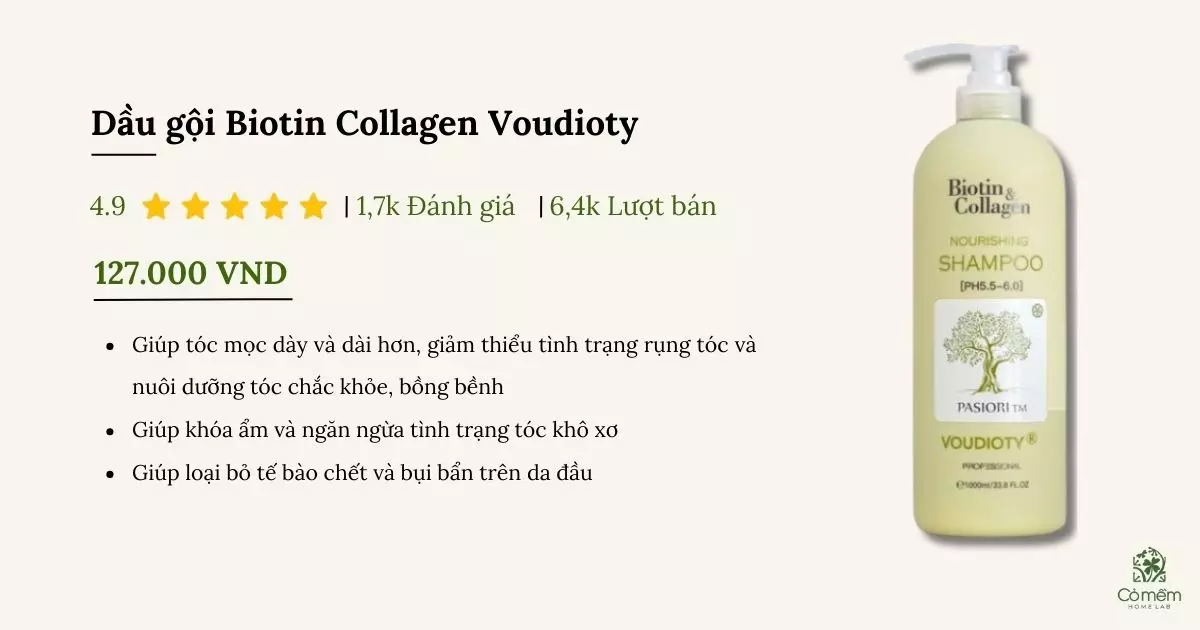 dầu gội chứa biotin