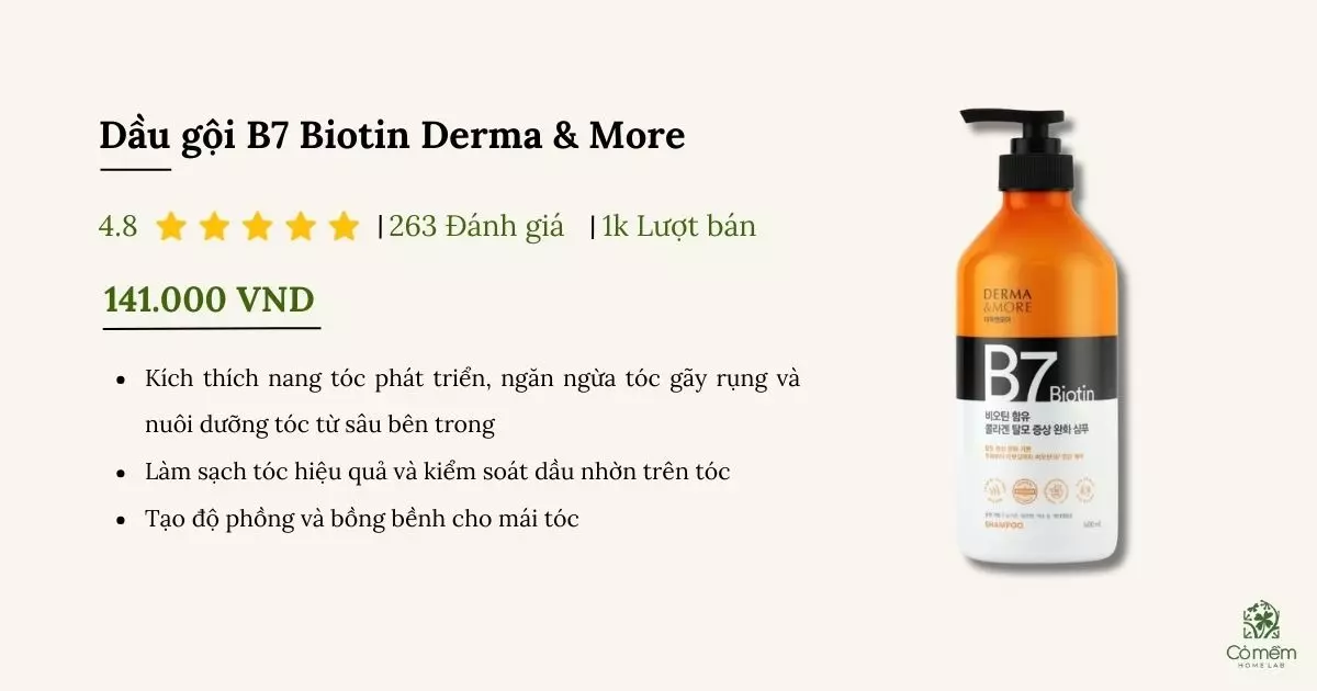 dầu gội chứa biotin