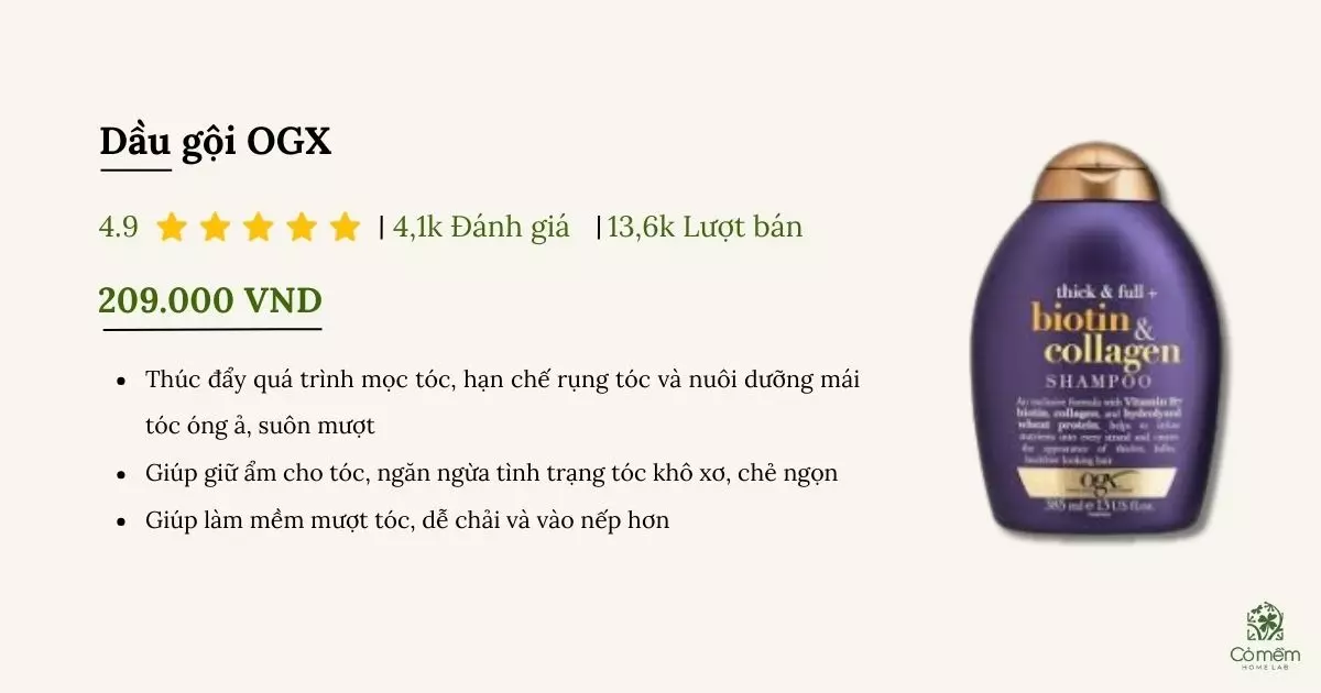 dầu gội chứa biotin