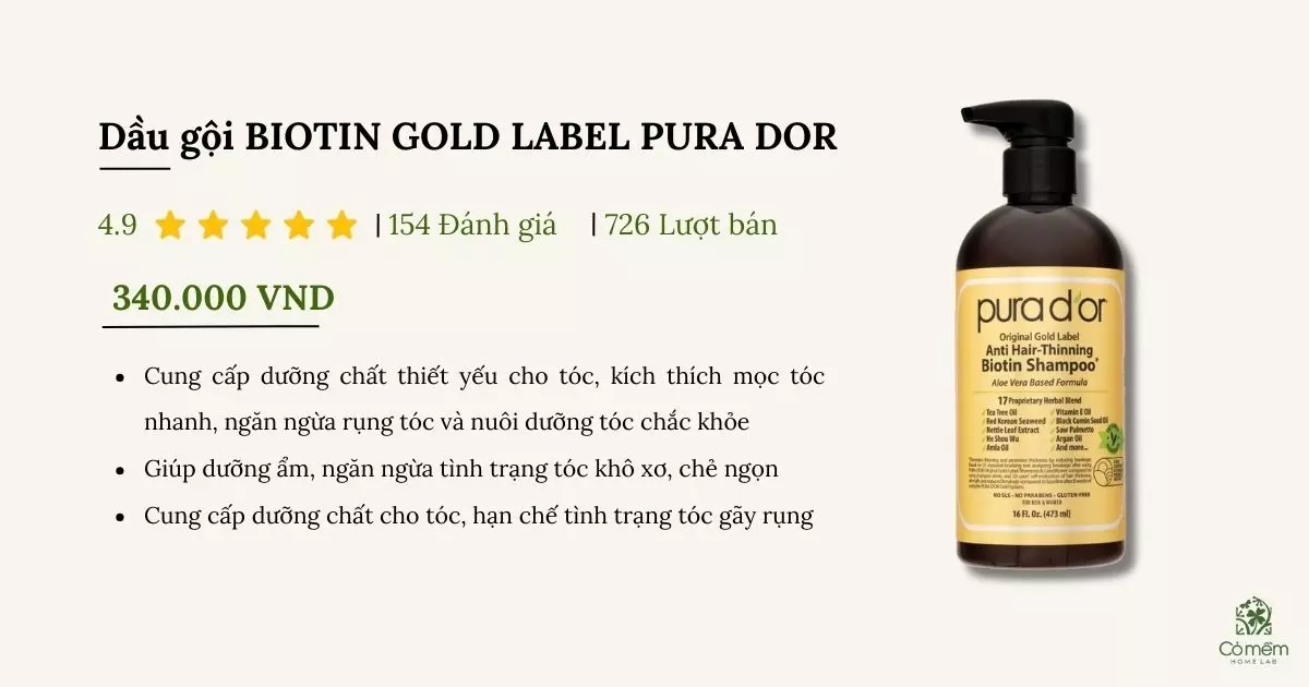 dầu gội chứa biotin