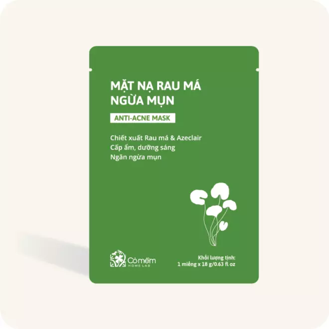 Mặt Nạ Rau Má Cấp Ẩm Ngừa Mụn