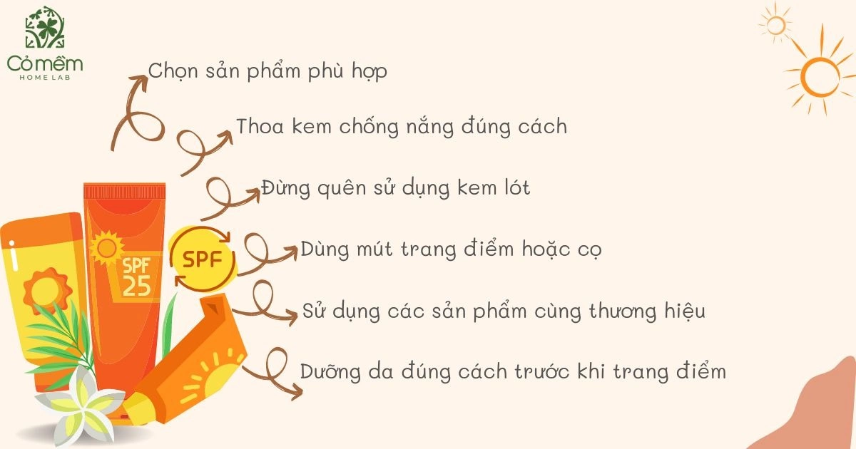 bôi kem chống nắng trước hay sau kem nền 