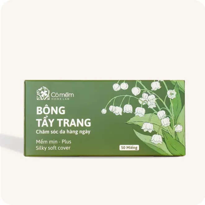 Combo 2 Hộp Bông Tẩy Trang Làm Sạch Da Hộp 100 Miếng- Cỏ Mềm