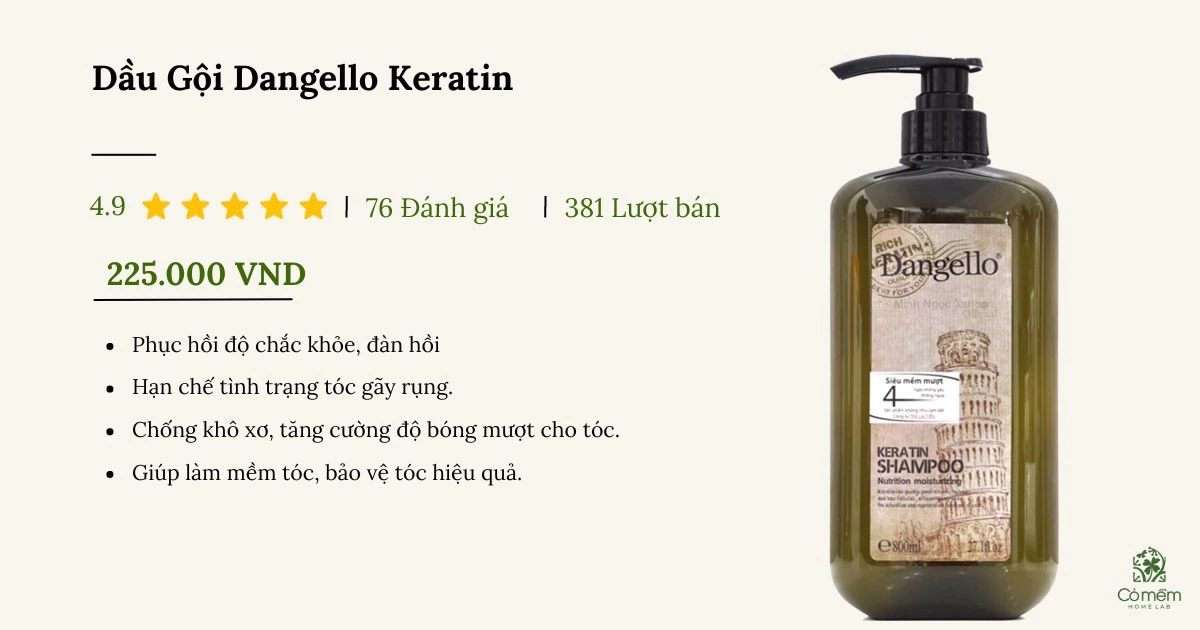 dầu gội chứa keratin