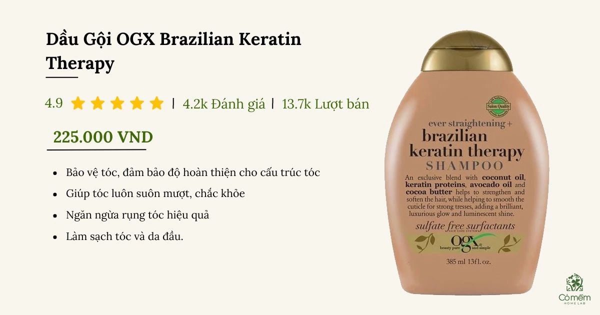 dầu gội chứa keratin