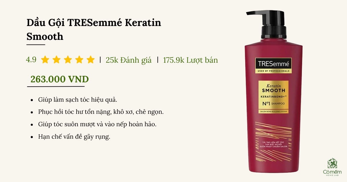 dầu gội chứa keratin