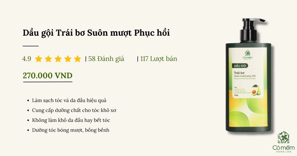 dầu gội không chứa sulfate