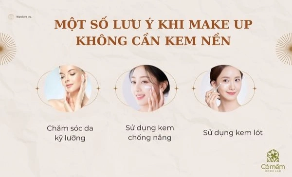 makeup không cần kem nền