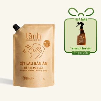 Combo 2 Nước Lau Bếp Lau Bàn Ăn Xịt Kính Đa Năng Bồ Hòn Men Gạo