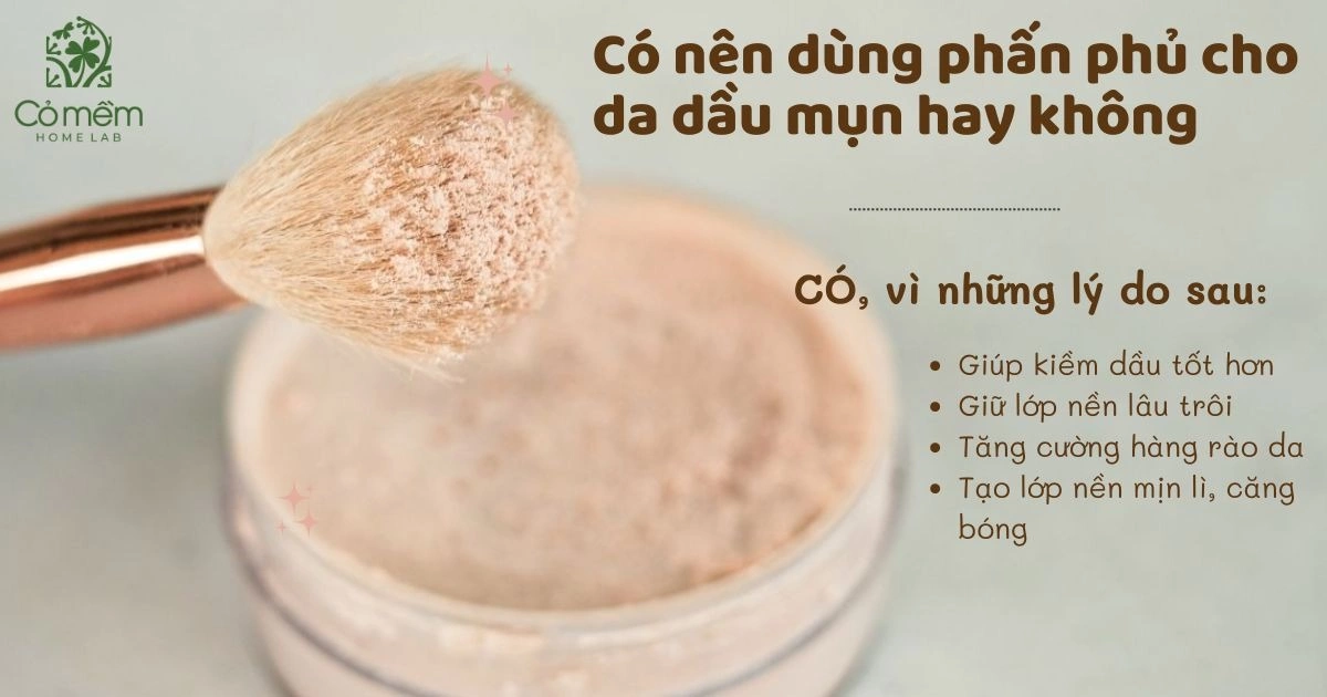 phấn phủ cho da dầu mụn