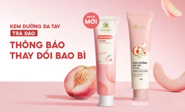 Thông báo thay đổi bao bì Kem Dưỡng da tay trà Đào 