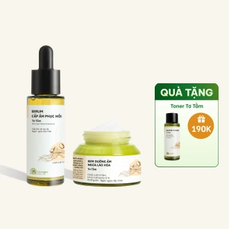 Combo Kem Dưỡng Ẩm Tơ Tằm + Serum Cấp Ẩm Phục Hồi Tơ Tằm