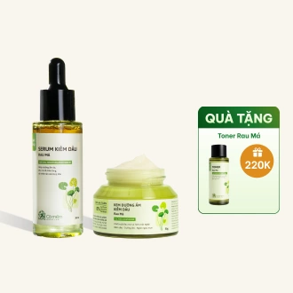 Combo Serum Kiềm Dầu Rau Má + Kem Dưỡng Rau Má