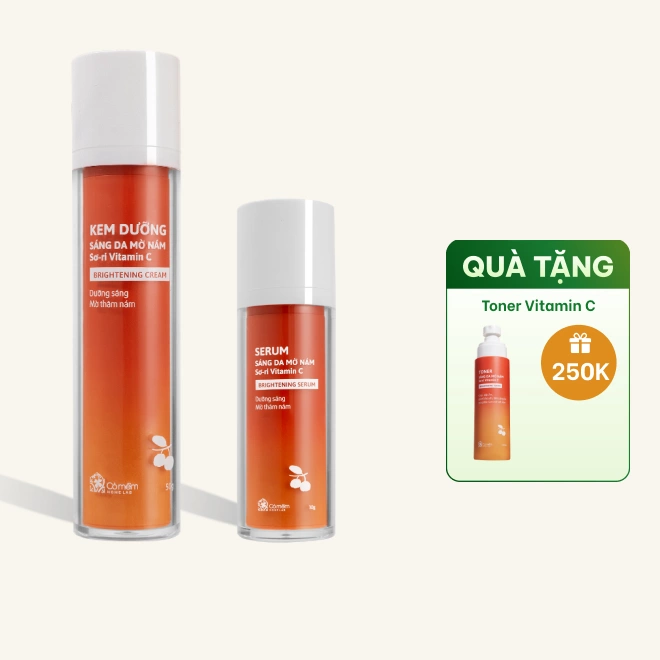 Combo sáng da mờ nám chiết xuất Sơ-ri Vitamin C