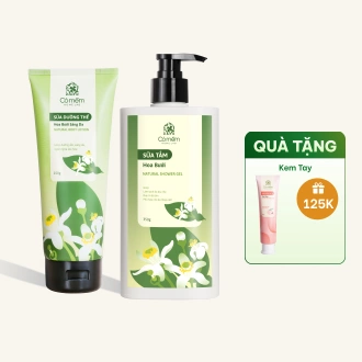 Combo Sữa tắm dưỡng thể Hoa bưởi - Sáng da sau 4 tuần